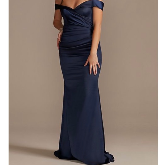 David's Bridal Dresses & Skirts - David's Bridal Bridesmaids dress Sz 14 Midnight Blue